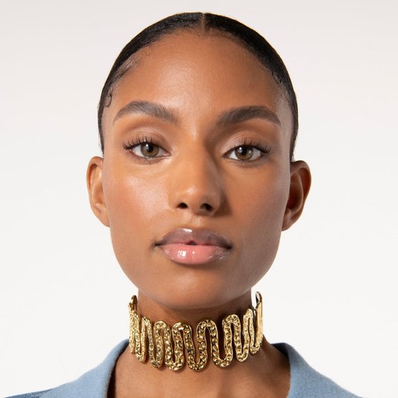 CULT GAIA Gold Metal Fahima Chocker - Picture 5 of 5